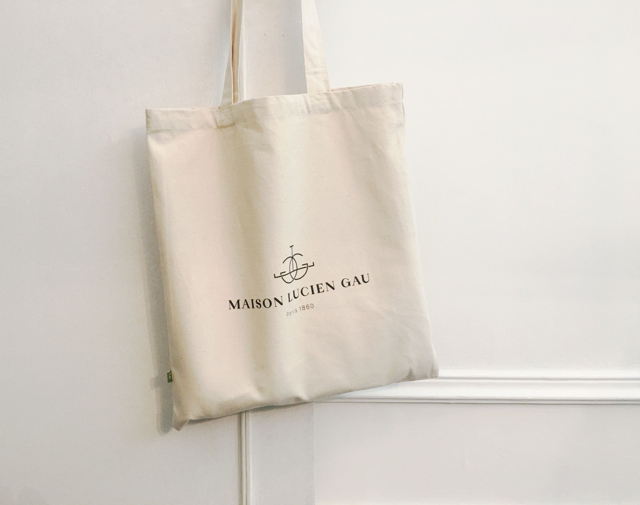 Application sur tote bag pour Maison Lucien Gau